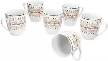 Van Well Viva Kaffeebecher-Set 6-tlg., Porzellan, 400ml