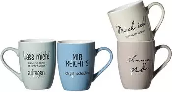 Ritzenhoff & Breker Becher Spr&uuml;che 330 ml 4 St&uuml;ck gr&uuml;n