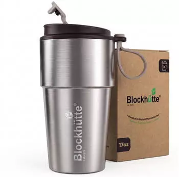 Blockhütte Thermobecher Kaffee 500 ml braun