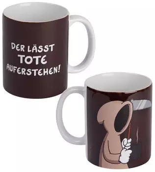 United Labels Tasse &bdquo;Der l&auml;sst Tote auferstehen!" schwarz, Keramik, 320ml (0129667)