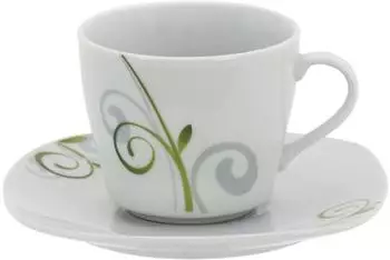 Van Well Mirage Espressotassen-Set 11cl mit Untertasse 12,3cm, Porzellan (4250857218615)