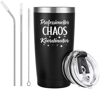 LuxusKollektion Thermo-Kaffeebecher "Professioneller Chaos Koordinator" 600ml, schwarz