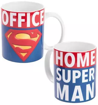 United Labels Superman "Homeoffice" Tasse, Keramik, 320ml (0128737)