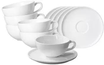 Ritzenhoff & Breker Skagen Teetassen mit Untertassen, 180ml, 6er-Set
