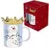 Sheepworld Tasse mit Kronendeckel Schneemann-Motiv, Porzellan, 35cl (51222)