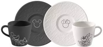 Villeroy & Boch Manufacture Mickey Mouse Kaffeetasse mit Untertasse, 4-tlg. (1047198519)