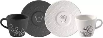 Villeroy & Boch Manufacture Mickey Mouse Espressotasse mit Untertasse, 4-tlg. (1047198520)