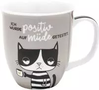 Sheepworld H:)PPY life Tasse 47925 mit Motivdruck "Ich wurde positiv au