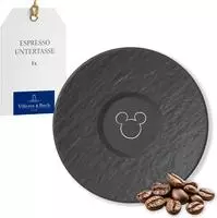 Villeroy & Boch Manufacture Mickey Mouse Mokkauntertasse / Espressountertasse schwarz