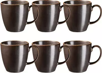 M&auml;ser Powerful Kaffeebecher schwarz/braun, 6 St&uuml;ck (935520)