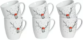 CreaTable Luna Collection Hirsch Kaffeebecher, 6 St&uuml;ck (21497)