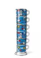 Bialetti Set 6 Tassen Ciao Italia Metallgestell (CIAOITA03)