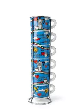 Bialetti Espressotassen-Set Ciao Italia, 6-tlg. (CIAOITA03)
