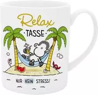 Sheepworld XL-Tasse mit Spruch 'Relax, nur kein Stress'