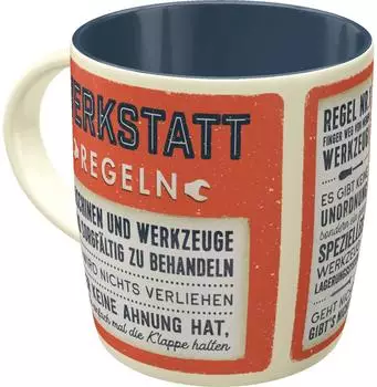 Nostalgic Art Werkstattregeln Tasse (43086)