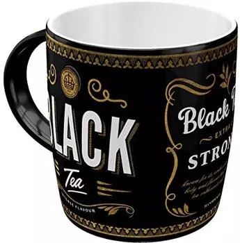 Nostalgic Art Retro Teetasse "Black Tea" 330ml, Keramik (43082)