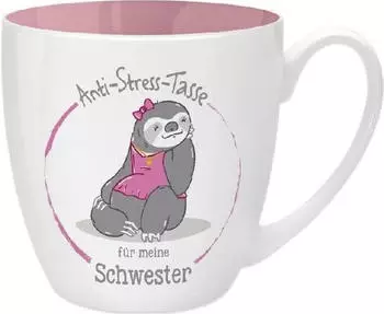 Sheepworld Kaffeebecher Anti-Stress Tasse f&uuml;r meine Schwester 450ml (45507)