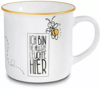 Nici Kaffeetasse Ich bin die hellste Leuchte hier 400ml metallic (45031)