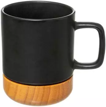 Secret de Gourmet Becher "Modern Wood" 430ml schwarz, Keramik, 6er-Set
