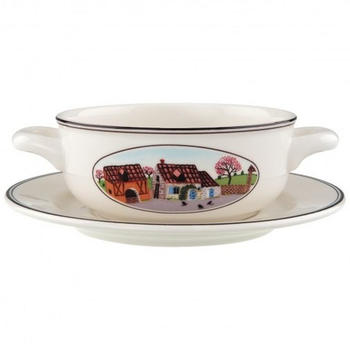 Villeroy & Boch Design Naif Suppentasse mit Untertasse