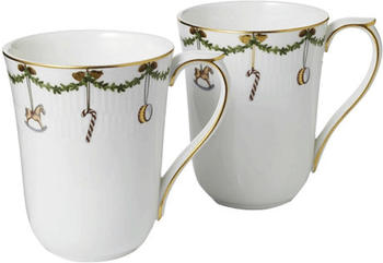Royal Copenhagen Star Fluted Christmas Becher mit Henkel 2 Stk.