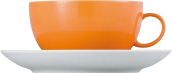 Thomas Sunny Day Cappuccinotasse mit Untertasse orange