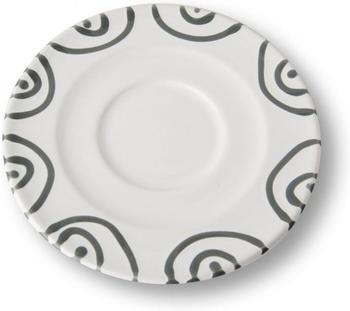 Gmundner graugeflammt Unterteller Cappuccino Gourmet 14 cm