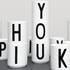 Design Letters AJ Buchstaben Becher Porzellan E Design Letters weiß/schwarz