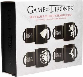 SD Toys Game of Thrones Häuser Set 4 Tassen Lasergravur