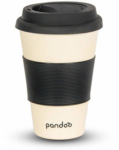 pandoo Bambus Coffee-to-Go-Becher 450 ml weiß