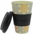 Ebos Bambusbecher Coffee-to-go Blume des Lebens Black and Gold