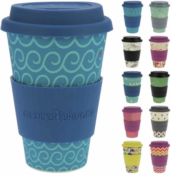 Ebos Bambusbecher Coffee-to-go Cool Waves