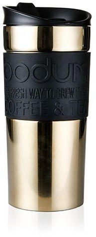 Bodum Travel Mug inox 0,35 L black / gold