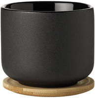 Stelton X-632, Stelton Theo Becher mit Untersetzer 0.2 l. black