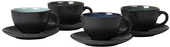 Bitz Gastro black / dark Tasse (0,22 L) mit Untertasse Set (4-tlg.)