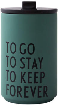Design Letters Thermo Cup FOREVER dunkelgr&uuml;n