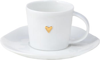räder Wolke Sieben Espresso-Tasse gold Herz (6 cm)