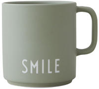 Design Letters Kaffeebecher Porzellan Gr&uuml;n SMILE | Dekorativ Kaffeetasse 