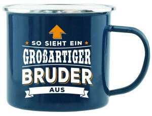HTI-Living Becher Echter Kerl Emaille Becher Bruder