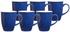 Ritzenhoff & Breker DOPPIO Kaffeebecher 320 ml Indigo blau 6er Set