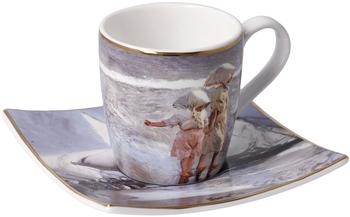Goebel-Kunststoffe Espressotasse Joaquin Sorolla Schwestern am Strand 6,5 cm