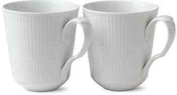 Royal Copenhagen Weiß Gerippt Tasse 2er Pack 37cl