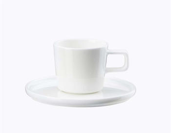 ASA à table oco Kaffeetasse mit Untertasse 0,2 l (weiß)