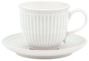 Greengate Alice Tasse mit Untertasse white (8,5 cm)