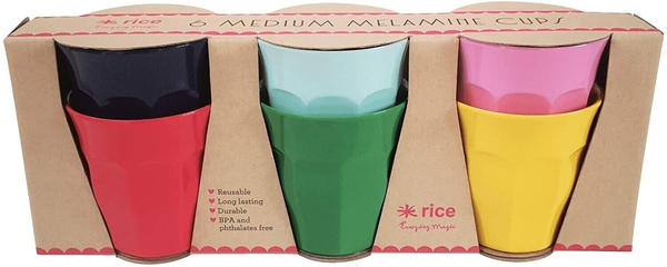 Rice Melamin Kinderbecher 6er Set - Favorite Colours