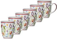 Ritzenhoff & Breker Becher "Doppio Shanti, 6-teilig" Paisley-Bl&uuml;ten-Dekor