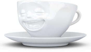 FIFTYEIGHT 3D Kaffeetasse weiß Lachend (200 ml)