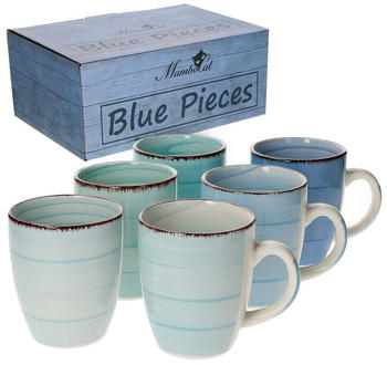 MamboCat Kaffeebecherset Blue Baita 6er-Set (350 ml)