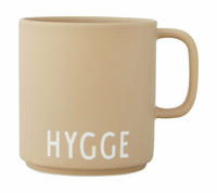 Design Letters Kaffeebecher Porzellan Beige HYGGE| Dekorativ Kaffeetasse 