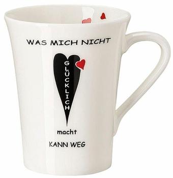 Hutschenreuther My Mug Worte - Glücklich Becher mit Henkel 0,4 l